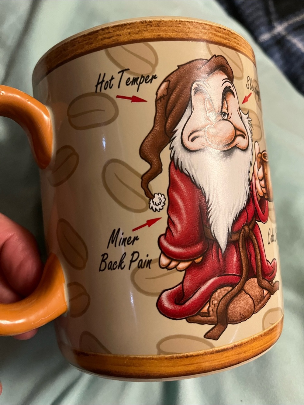Disney Grumpy Dwarf Ceramic Mug - Brown, Orange, Red, White - Picture 2 of 5